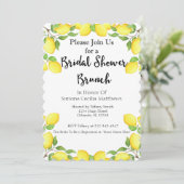 Fête de l'mariée d'aquarelle au citron Invitation  (Debout devant)
