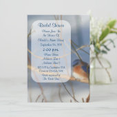 Fête de l'mariée d'art Winter Bluebird Invitation (Debout devant)