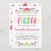 Fête de l'mariée d'invitation de Fiesta Invitation (Devant / Derrière)