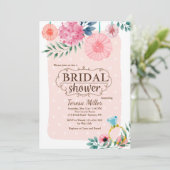 Fête de l'mariée Floral Invitation (Debout devant)