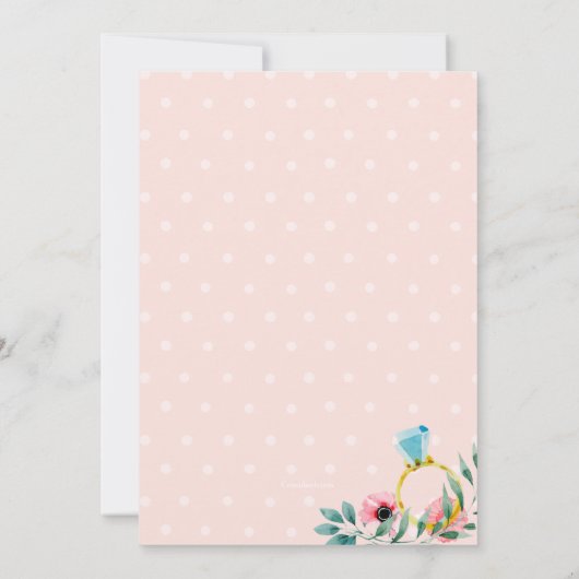 Fête de l'mariée Floral Invitation (Dos)