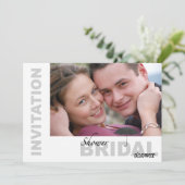 Fête de l'mariée - Invitation de B&W photo personn (Debout devant)