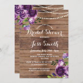 Fête de l'mariée  Invitation de Chalk aux fleurs v (Devant / Derrière)