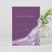 Fête de l'mariée Invitation de la mariée Plum d'au (Debout devant)