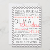 Fête de l'mariée Invitation moderne (Devant)