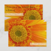 Fête de l'mariée Orange Flower Invitation (Devant / Derrière)