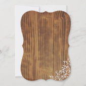 Fête de l'mariée rustique en bois de Invitation (Dos)