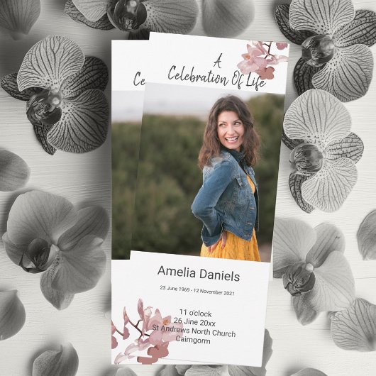 Fête De L'Orchidée Rose Dusky Carte photo De Vie