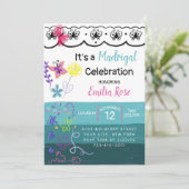 Fête de Madrigal Invitation d'anniversaire (Debout devant)
