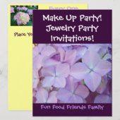 Fête de Maquillage ! Invitations Bijoux Fête ! Fle (Devant / Derrière)