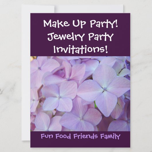 Fête de Maquillage ! Invitations Bijoux Fête ! Fle (Devant)