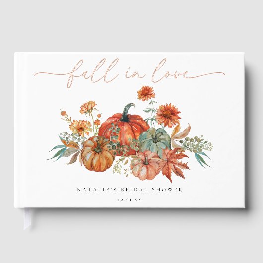 Fête de mariage automnale avec citrouille florale (Recto)