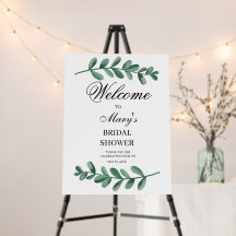 Fête de mariage aux feuilles vertes à l'aquarelle