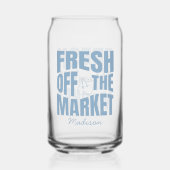 Fête de mariage bleu frais de marché capricieuse (Verso)