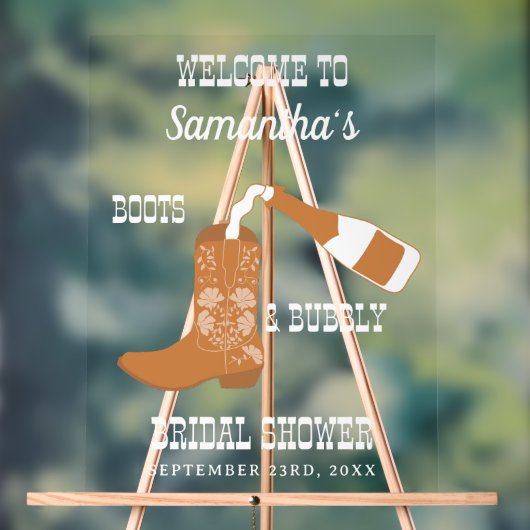 Fête de mariage champêtre Boots Bubbly Rustique We (Neutre)