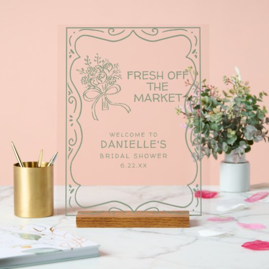 Fête de mariage champêtre vert frais du marché (Mariage)