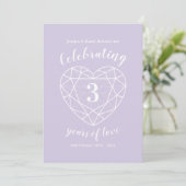 Fête de mariage cristal 3 ans invitations (Debout devant)