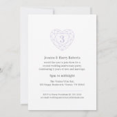 Fête de mariage cristal 3 ans invitations (Dos)