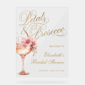 Fête de mariage élégante rose avec fleurs en or (Recto)