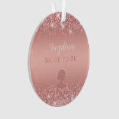 Fête de mariage élégante rose doré luxe pailleté (devant)