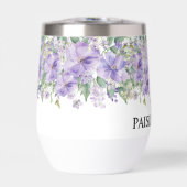 Fête de mariage floral élégant violet (Avant)