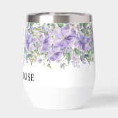 Fête de mariage floral élégant violet (Arrière)