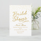 Fête de mariage Invitation point confetti blanc et (Debout devant)