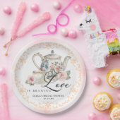 Fête de mariage Love is Brewing Assiette en papier (Fête)