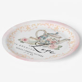 Fête de mariage Love is Brewing Assiette en papier (Angle)