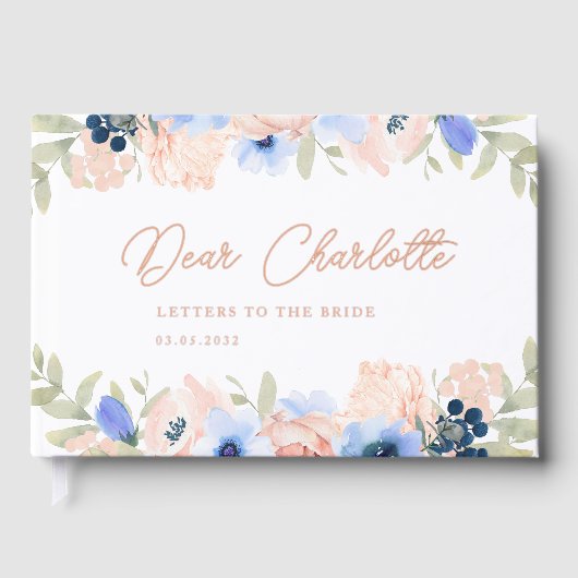 Fête de mariage Peach Blue Blush (Recto)