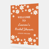 Fête de mariage rétro Daisy Orange Brûlé (Angle)