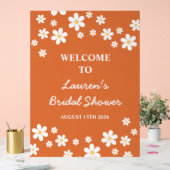 Fête de mariage rétro Daisy Orange Brûlé (Mariage)