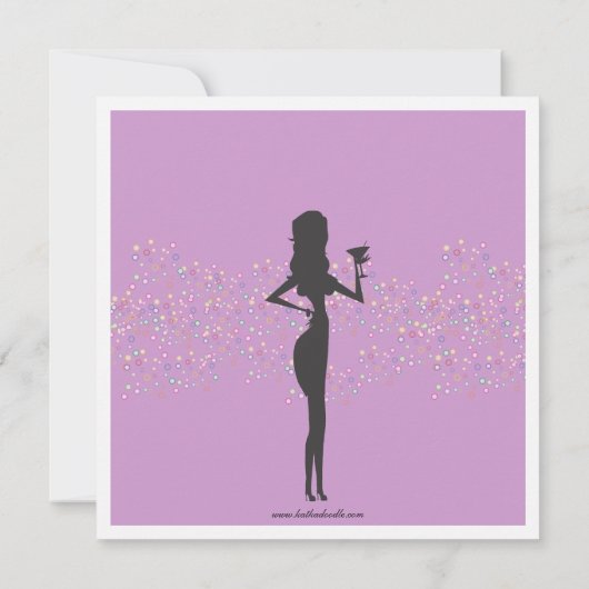 Fête de mariée Cocktail Bachelorette Invitation (Dos)