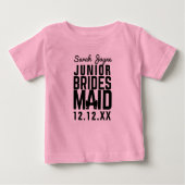 Fête de mariée junior Nom personnalisé T-shirt (Devant)