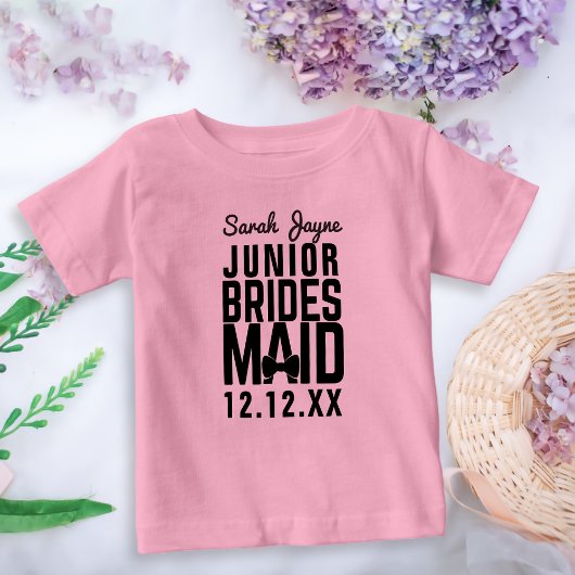 Fête de mariée junior Nom personnalisé T-shirt