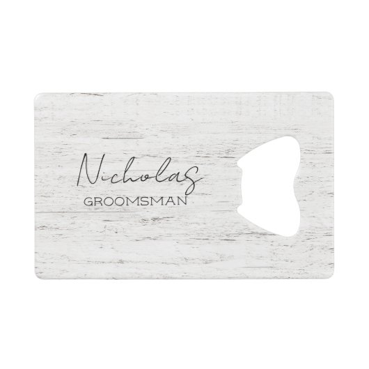 Fête de mariée personnalisée en bois blanchi à la  (Devant (Horizontal))