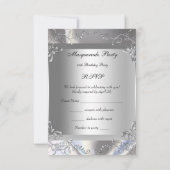 Fête de Mascarade RSVP Fabuleux 50 Argent (Dos)