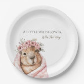 Fête de naissance Capybara • Assiette en papier Wi (Devant)