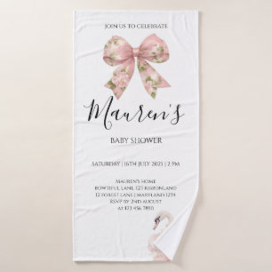 Fête de naissance fille à ruban rose 