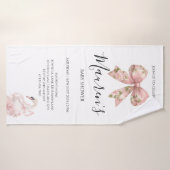 Fête de naissance fille à ruban rose  (Serviette de bain)