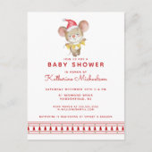 FÊTE DE NAISSANCE | Invitation Souris Joyeux Noël (Devant)