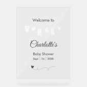 Fête de Naissance Moderne Minimaliste Transparente (Recto)