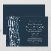Fête de neige bleue Invitation à la soirée de vaca (Devant / Derrière)