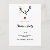 Fête de Noël 2022 invitation aux rennes modernes (Devant)