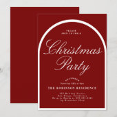 Fête de Noël Arc moderne Red Invitation (Devant / Derrière)