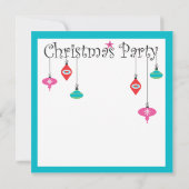 Fête de Noël avec ornements suspendus Invitation (Dos)