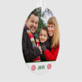 Fête de Noël avec photo de famille à deux faces (devant)