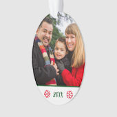 Fête de Noël avec photo de famille à deux faces (devant)