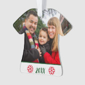 Fête de Noël avec photo de famille à deux faces (devant)