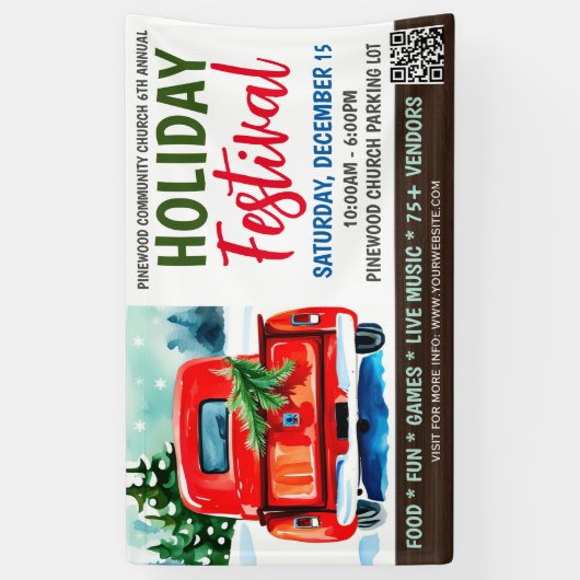 Fête de Noël Bannière (Vertical)